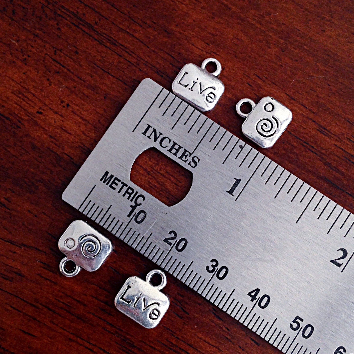 Bulk 25 Live Charms, Antique Silver Hope Charms, Cancer Awareness Charms Silver, Live Charms, Jewelry and Craft Supplies, Findings