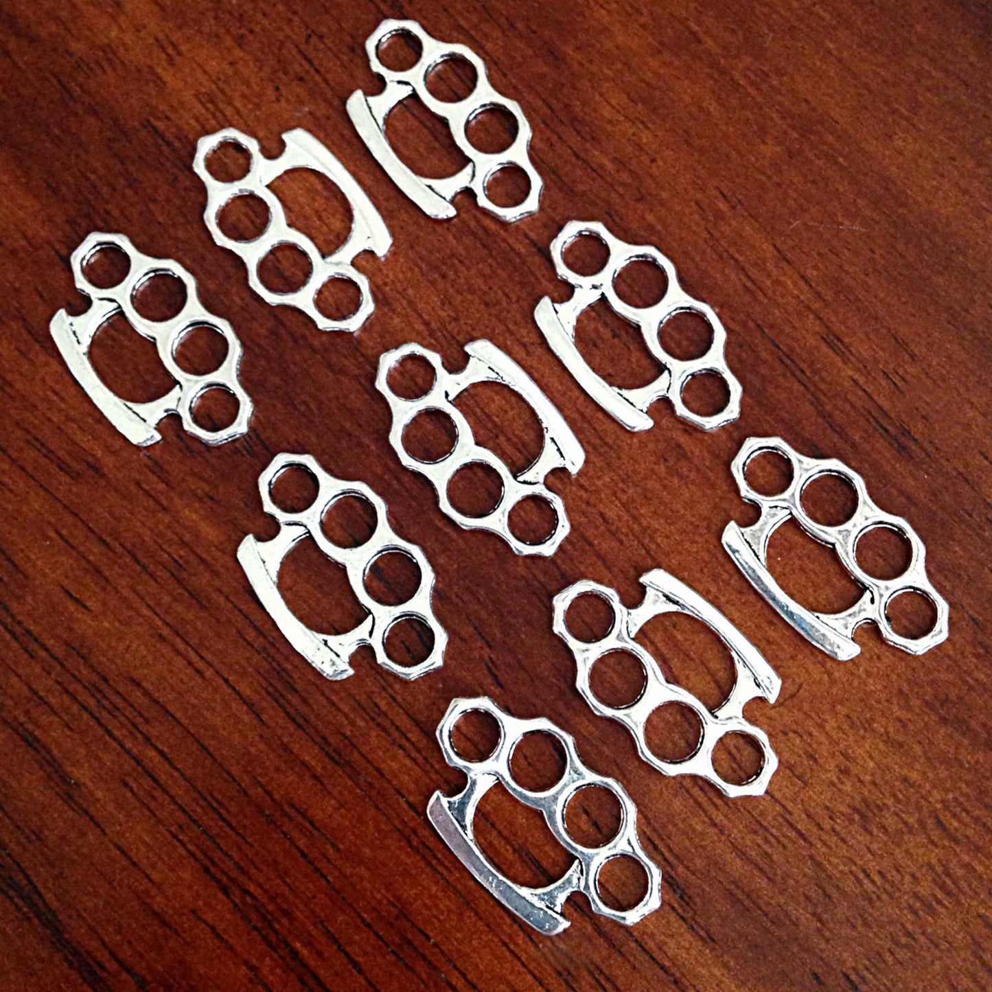 25pcs, Brass Knuckle Charms, Knuckle Busters, Connector Charms, Double Sided Brass Knuckles Charms, Findings