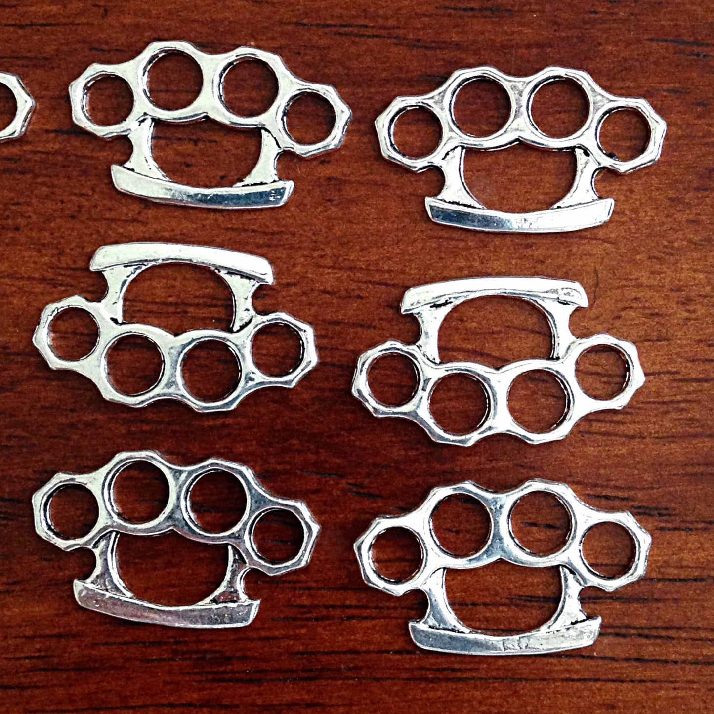 25pcs, Brass Knuckle Charms, Knuckle Busters, Connector Charms, Double Sided Brass Knuckles Charms, Findings