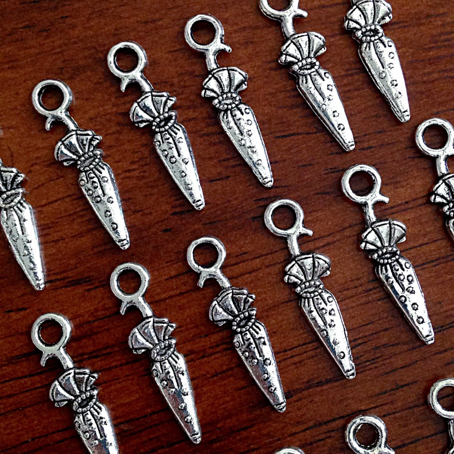 Bulk 25 Umbrella Charms, Antique Silver Umbrella Charms, 3D Charms, Bow Charms, Parasol Charms, Jewelry and Craft Supplies, Findings