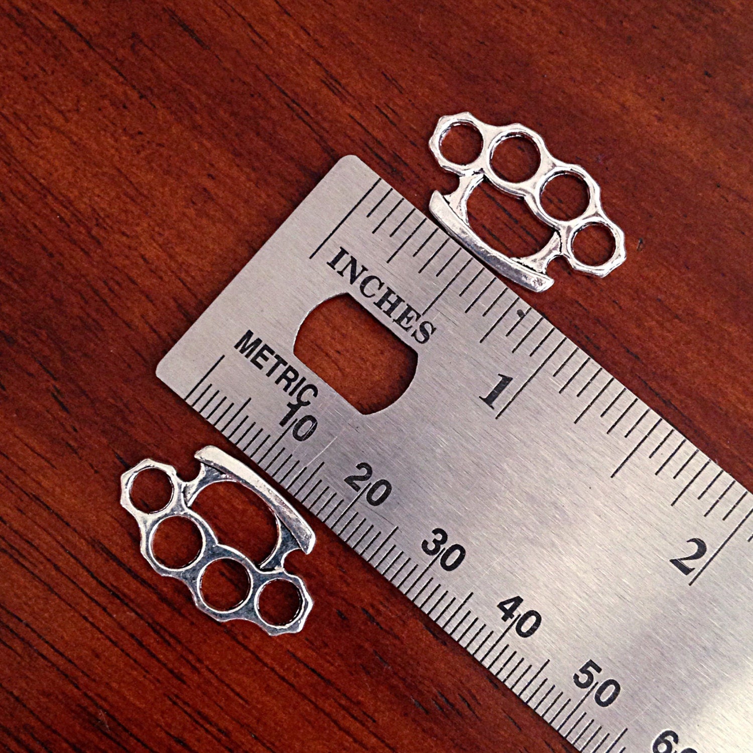 25pcs, Brass Knuckle Charms, Knuckle Busters, Connector Charms, Double Sided Brass Knuckles Charms, Findings