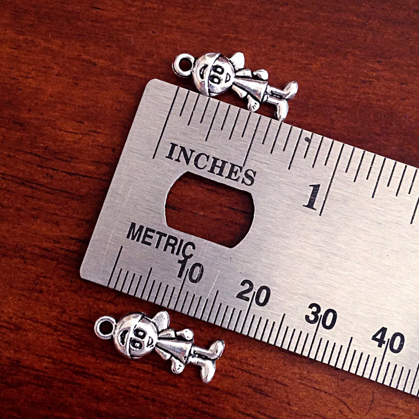 20 Little Boy Charms, Antique Silver Charms, Tiny Boy Charms, Baby Charms, Double Sided Boy Charm, Findings, Jewelry and Craft Supplies