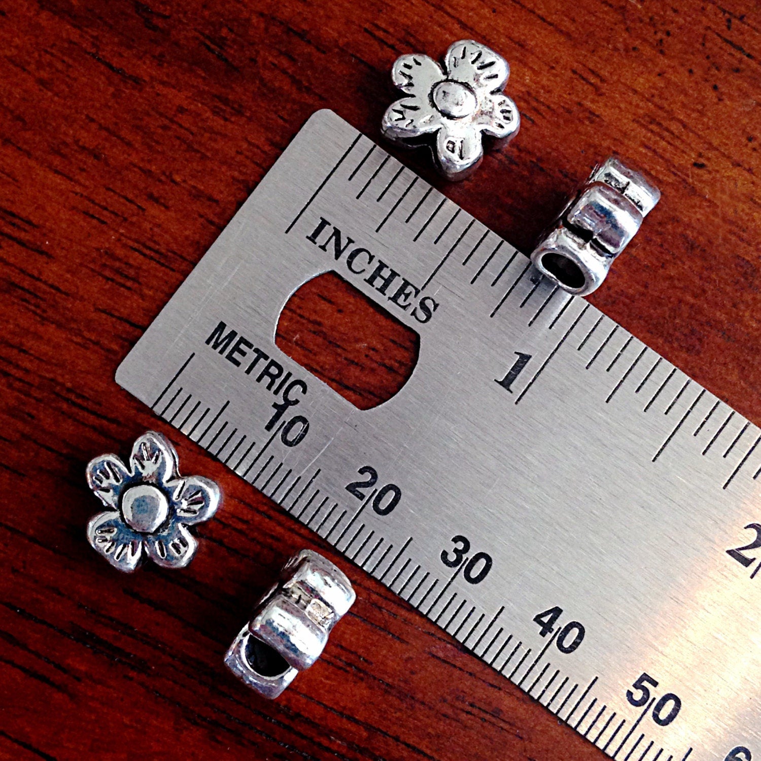 8 Spacer Beads, European Beads, Silver Spacer Beads, Big Hole Beads, Barrel Beads, Charms, European Spacer Beads, Craft Supplies, Finding