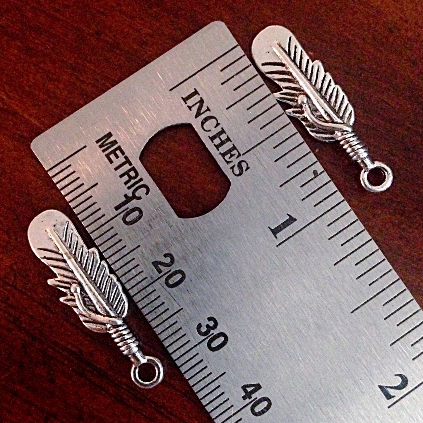 Bulk 20 Feather Charms, Antique Silver Wing, Feather Charms, Silver Feather Charms, Crafts and Jewelry Making Supplies and Findings