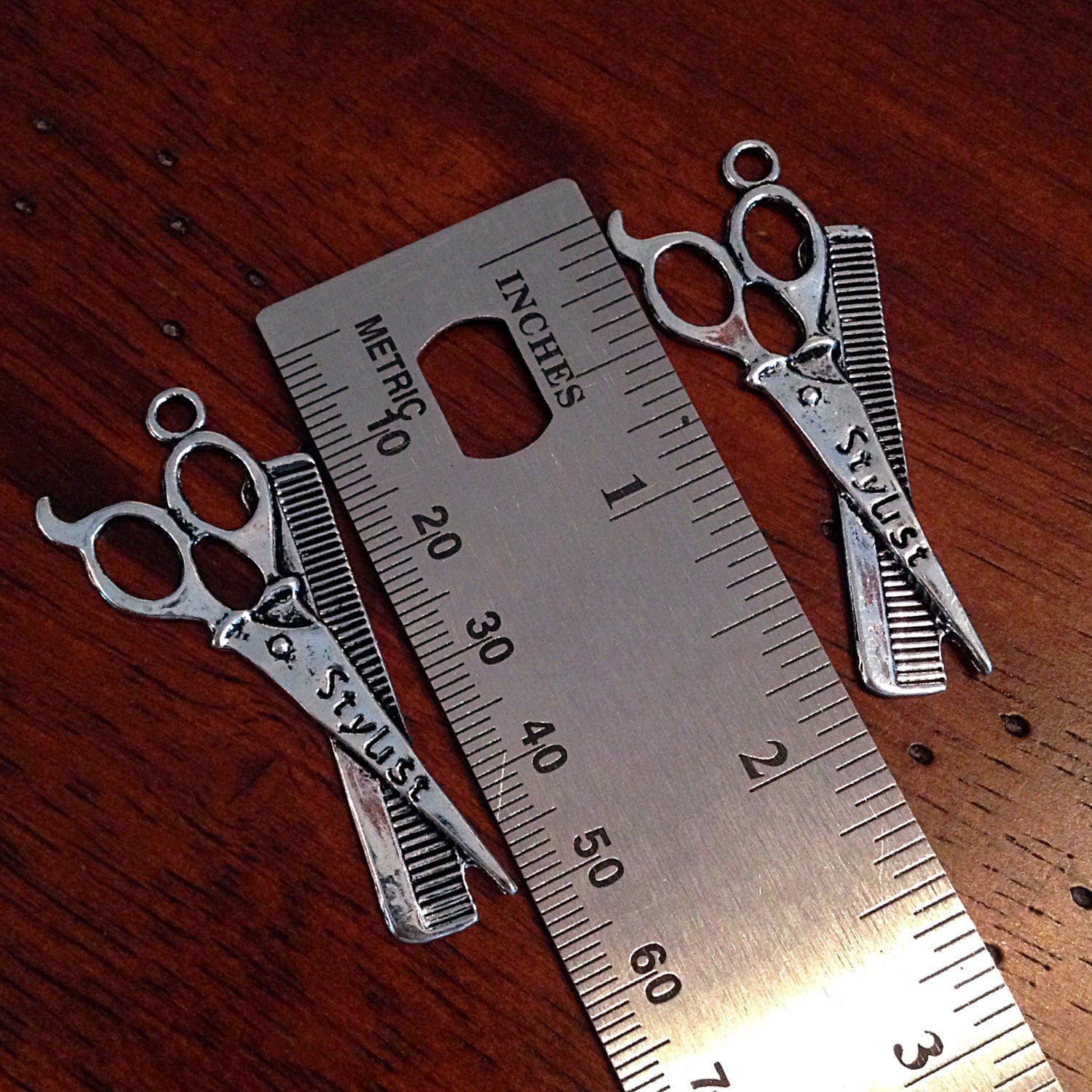 10 Scissors Charms, Antique Silver Charms, Silver Scissors Pendants, Sewings Charms, Scissor Charms, Findings, Jewelry and Craft Supplies