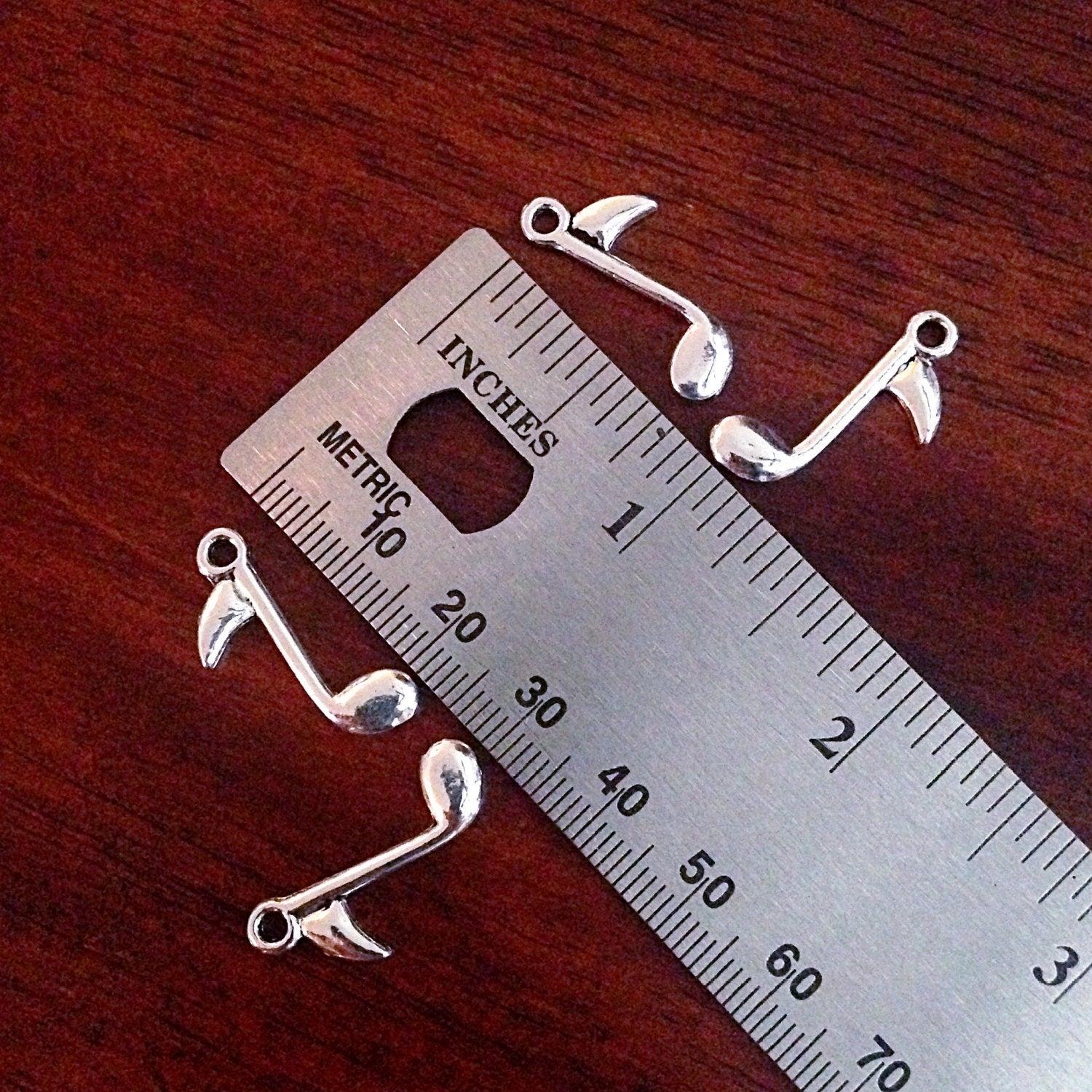 Bulk 20 Music Notes Charms, Antique Silver Charms, Silver Music Charms, Treble Clef Charms, Crafts and Jewelry Supplies and Findings