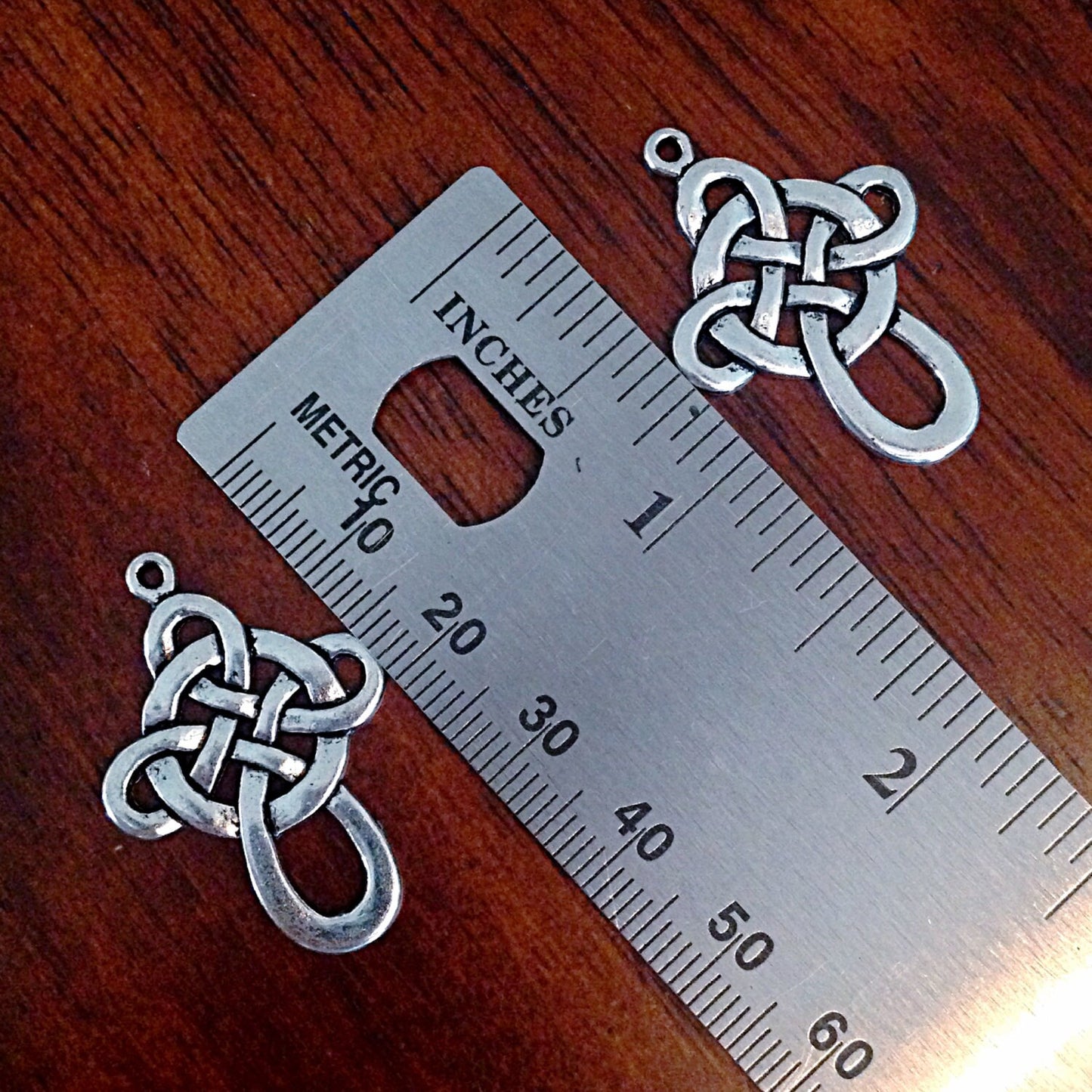 5 Celtic Knot Charms, Infinity Cross Charms, Large Celtic Knot Pendants, Infinity Knot Pendant, Findings, Craft and Jewelry Supplies