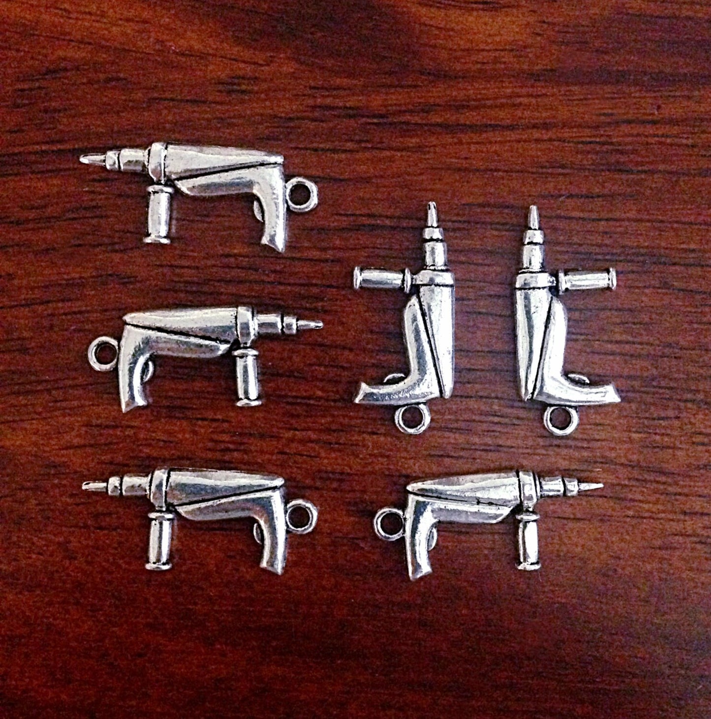Bulk 25, Drill Charms, Antique Silver Charms, Drill Charms, Tools Charms, Hand Tools Charms, Findings, Jewelry and Craft Supplies