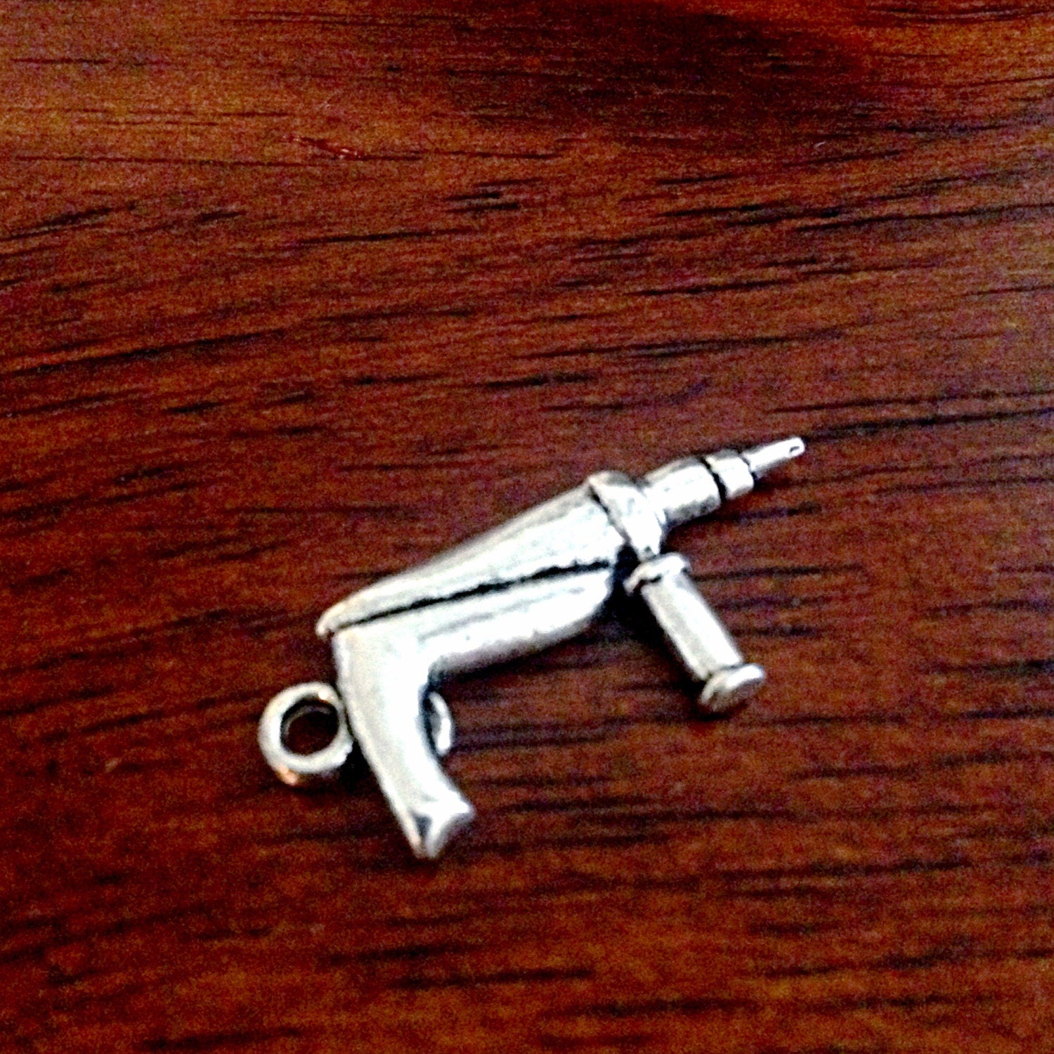 Bulk 25, Drill Charms, Antique Silver Charms, Drill Charms, Tools Charms, Hand Tools Charms, Findings, Jewelry and Craft Supplies