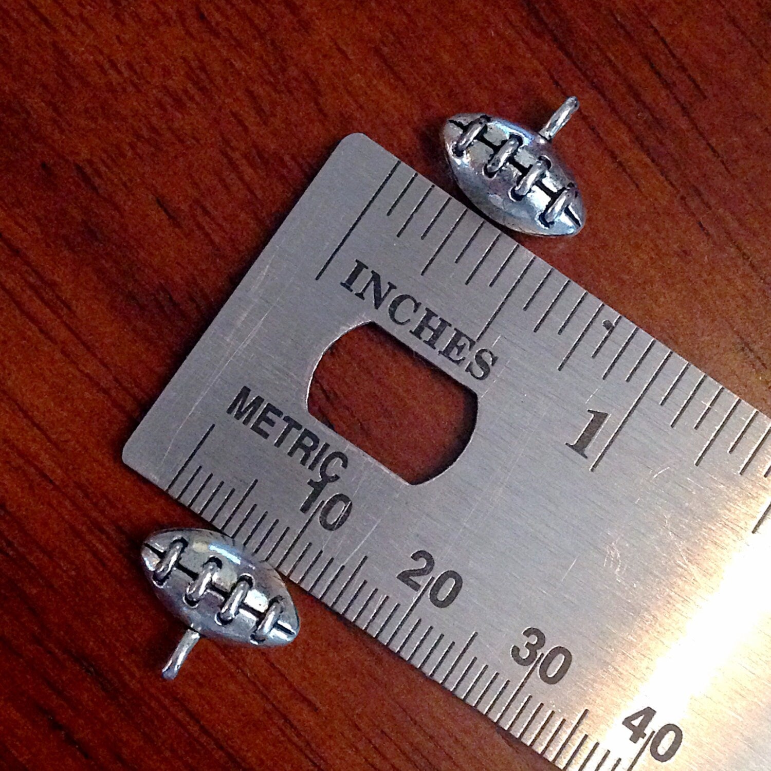 Bulk 20 Football Charms, Antique Silver Charms, Ball Charms, Football Charms, 3-D Football Charms, Jewelry and Craft Supplies, Findings