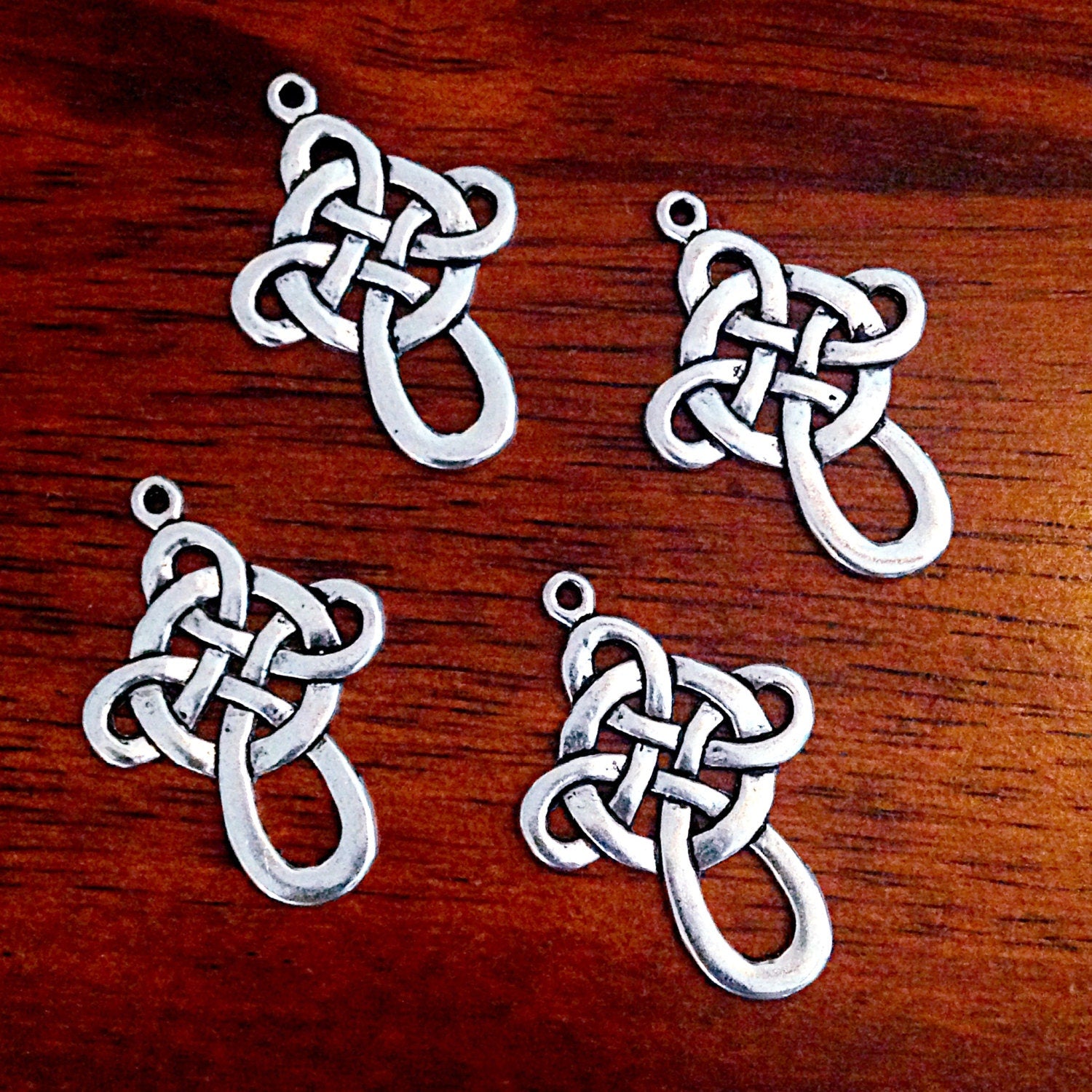 5 Celtic Knot Charms, Infinity Cross Charms, Large Celtic Knot Pendants, Infinity Knot Pendant, Findings, Craft and Jewelry Supplies