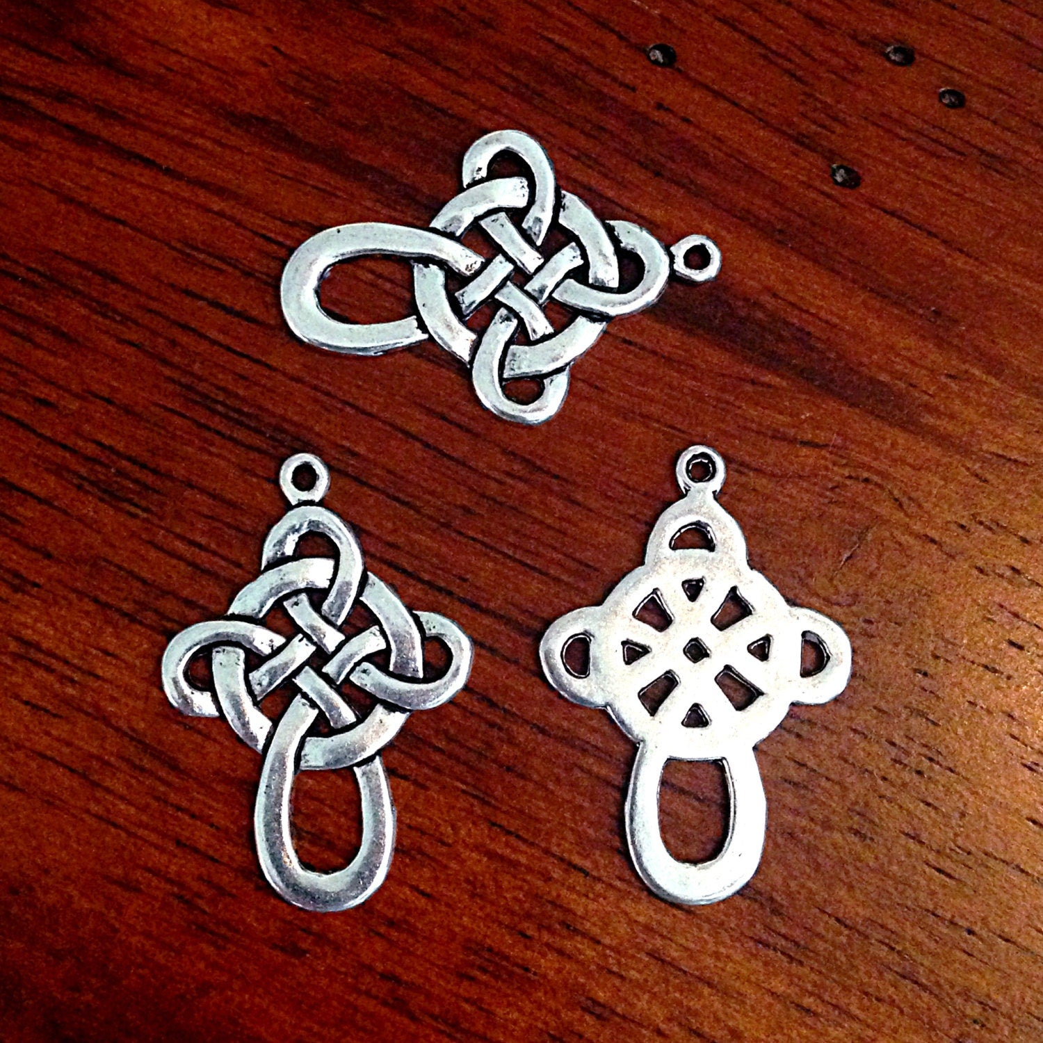 5 Celtic Knot Charms, Infinity Cross Charms, Large Celtic Knot Pendants, Infinity Knot Pendant, Findings, Craft and Jewelry Supplies