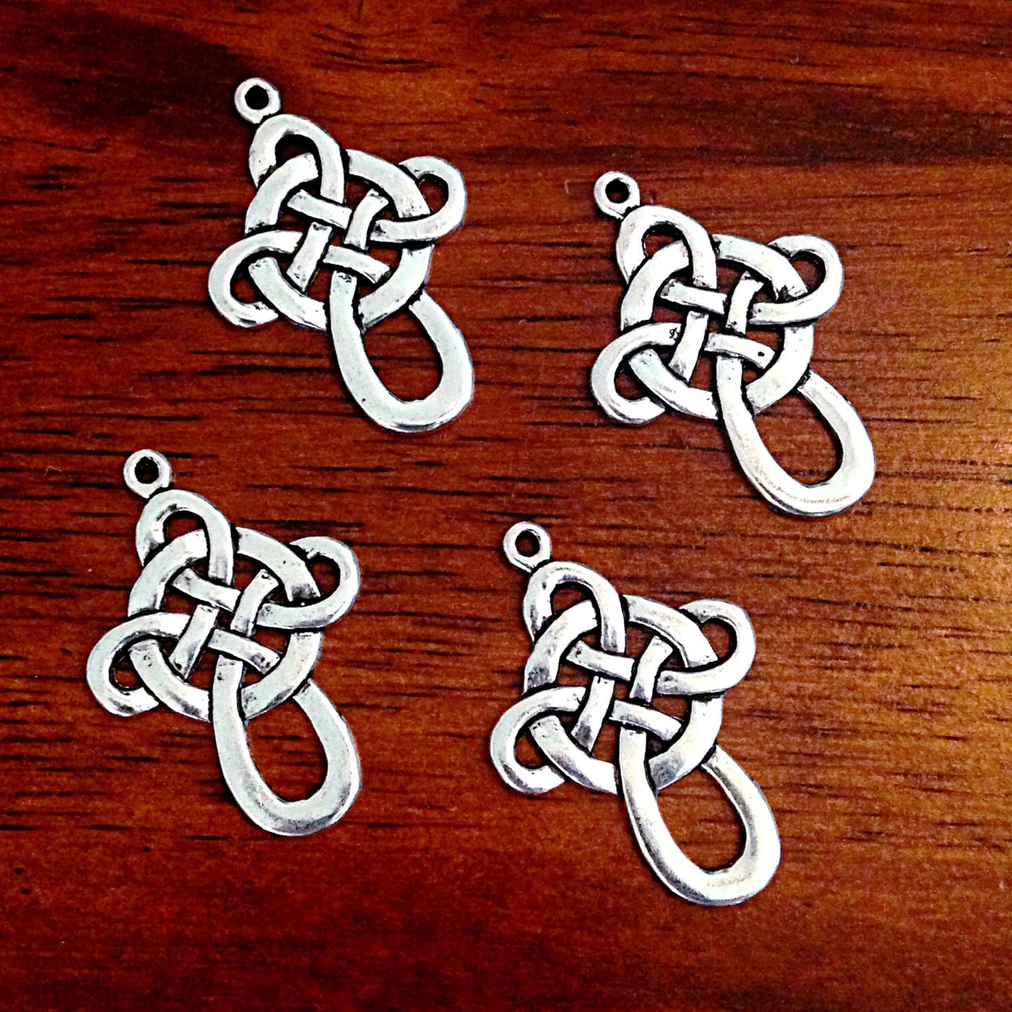 5 Celtic Knot Charms, Infinity Cross Charms, Large Celtic Knot Pendants, Infinity Knot Pendant, Findings, Craft and Jewelry Supplies
