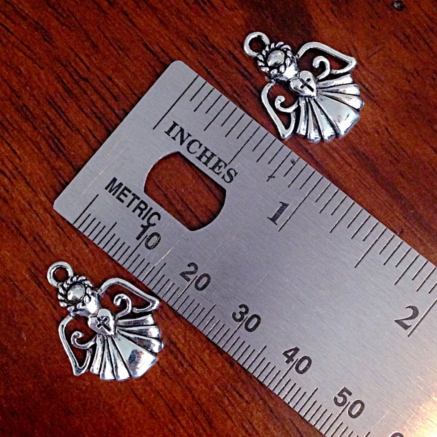 12 Angel Charms, Antique Silver Charms, Angel Charms, Angel Wing Charms, Angel Pendants, Findings, Craft and Jewelry Supplies