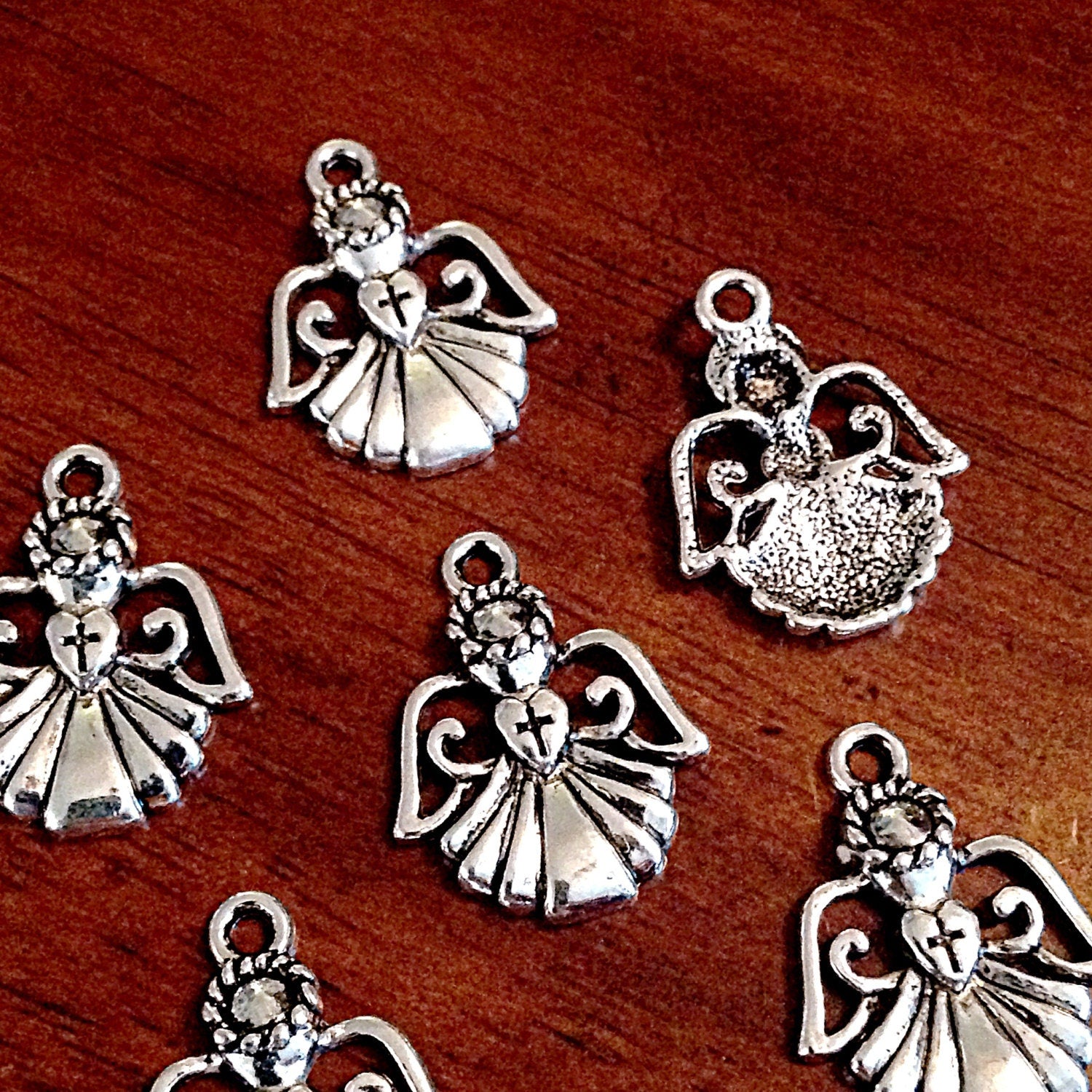 Bulk 20 Angel Charms, Antique Silver Charms, Angel Charms, Angel Wing Charms, Angel Pendants, Findings, Craft and Jewelry Supplies