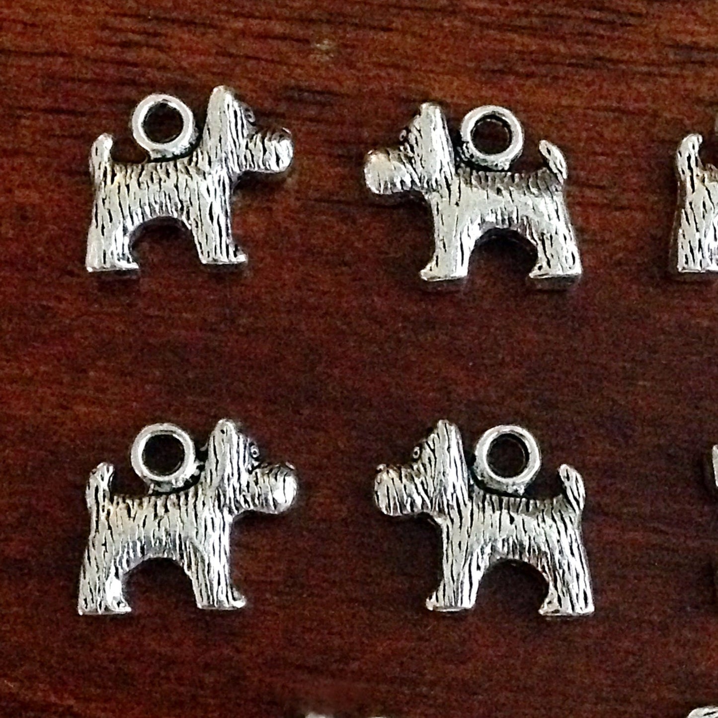 20pcs Dog Charms, Antique Silver Charms, Yorkie Charms, Yorkshire Charms, Puppy Charms, Pet Charms, Silver Doggy Charms, Findings