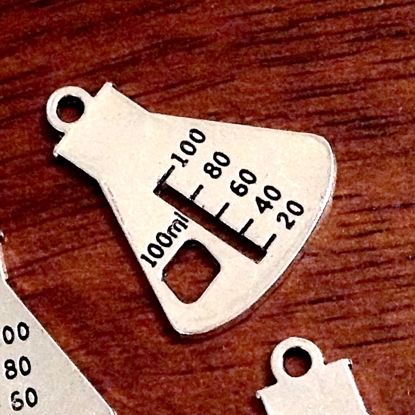 7 Beaker Pendants, Antique Silver Charms, Beaker Charms, Chemistry Charms, Science Charms, Finding, Charm, Craft and Jewelry Supplies