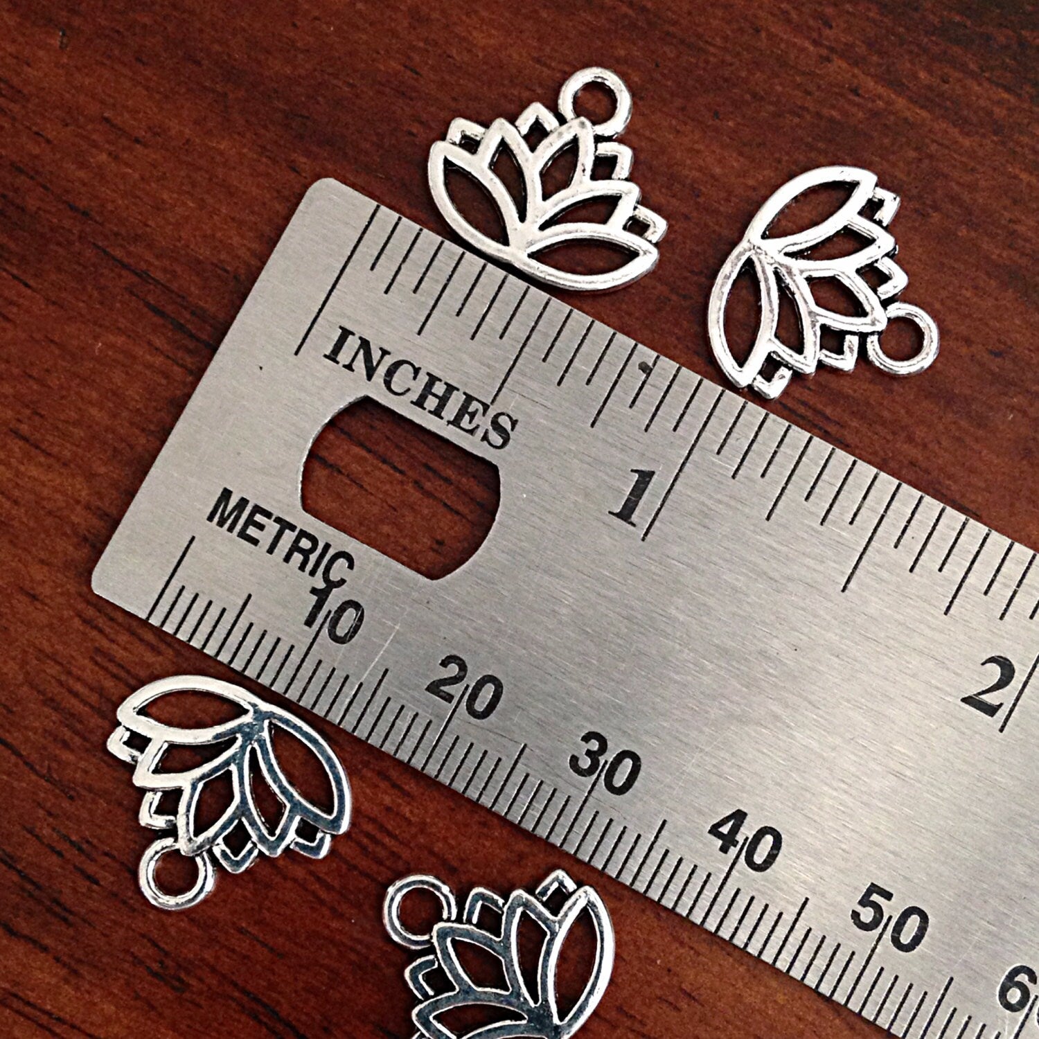 40pcs, Lotus Charms, Lotus Flower Charm, Lotus Pendants, Flower Charms, Lotus Flower Pendants, Yoga Charms, Zen Charms, Lotus, Findings