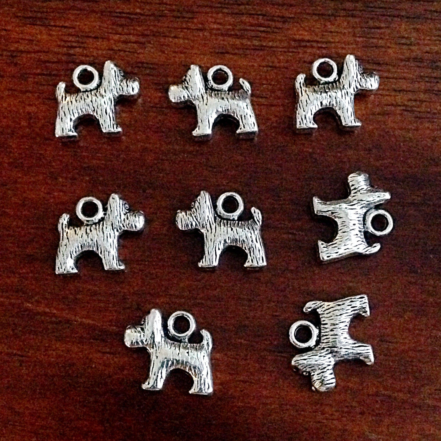 20pcs Dog Charms, Antique Silver Charms, Yorkie Charms, Yorkshire Charms, Puppy Charms, Pet Charms, Silver Doggy Charms, Findings