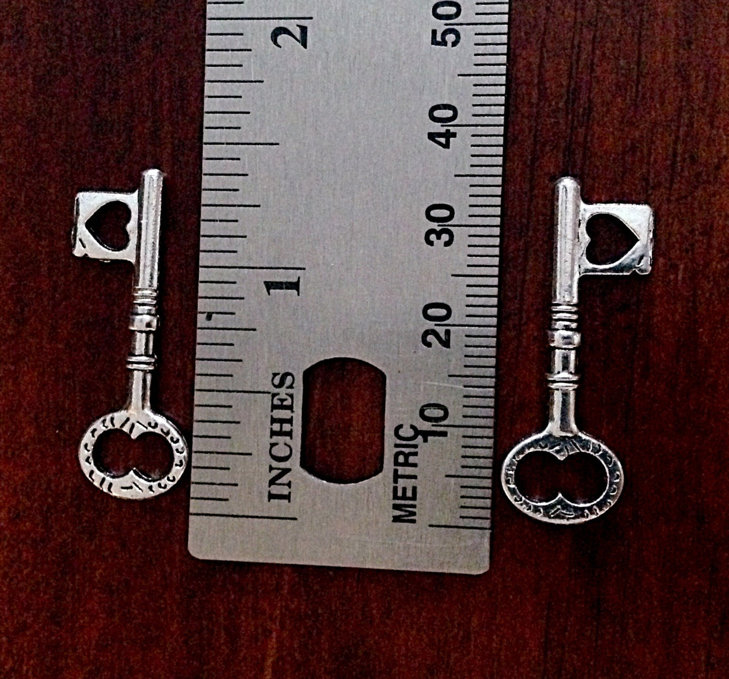 20pcs, Locket Key Charms, Antique Silver Charms, Silver Key Charms, Key and Lock Charms, Love Charms, Craft and Jewelry Supplies, Findings