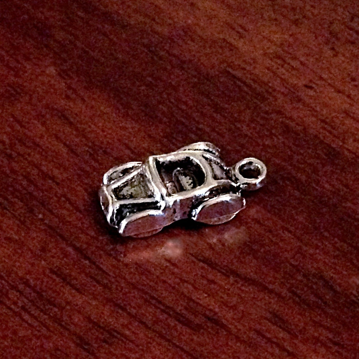 BULK 20 Car Charms, Antique Silver Charms, 3-D Race Car Charms, Double Sided Charms, Nascar Charms, Findings, Crafts and Jewelry Supplies