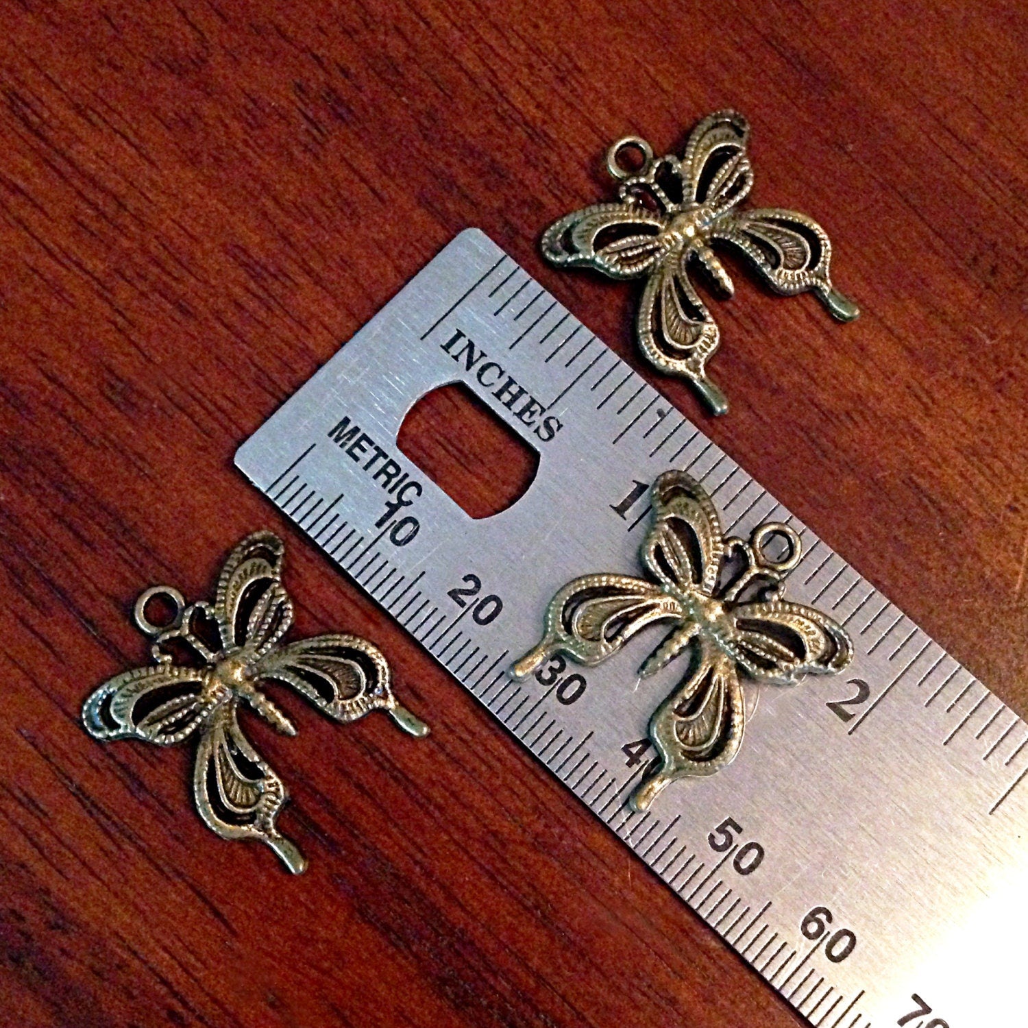 Bulk 20 Bronze Butterfly Charms, Antique Bronze Charms, Filigree Butterfly Charms, Butterfly Pendants, Craft and Jewelry Supplies, Findings