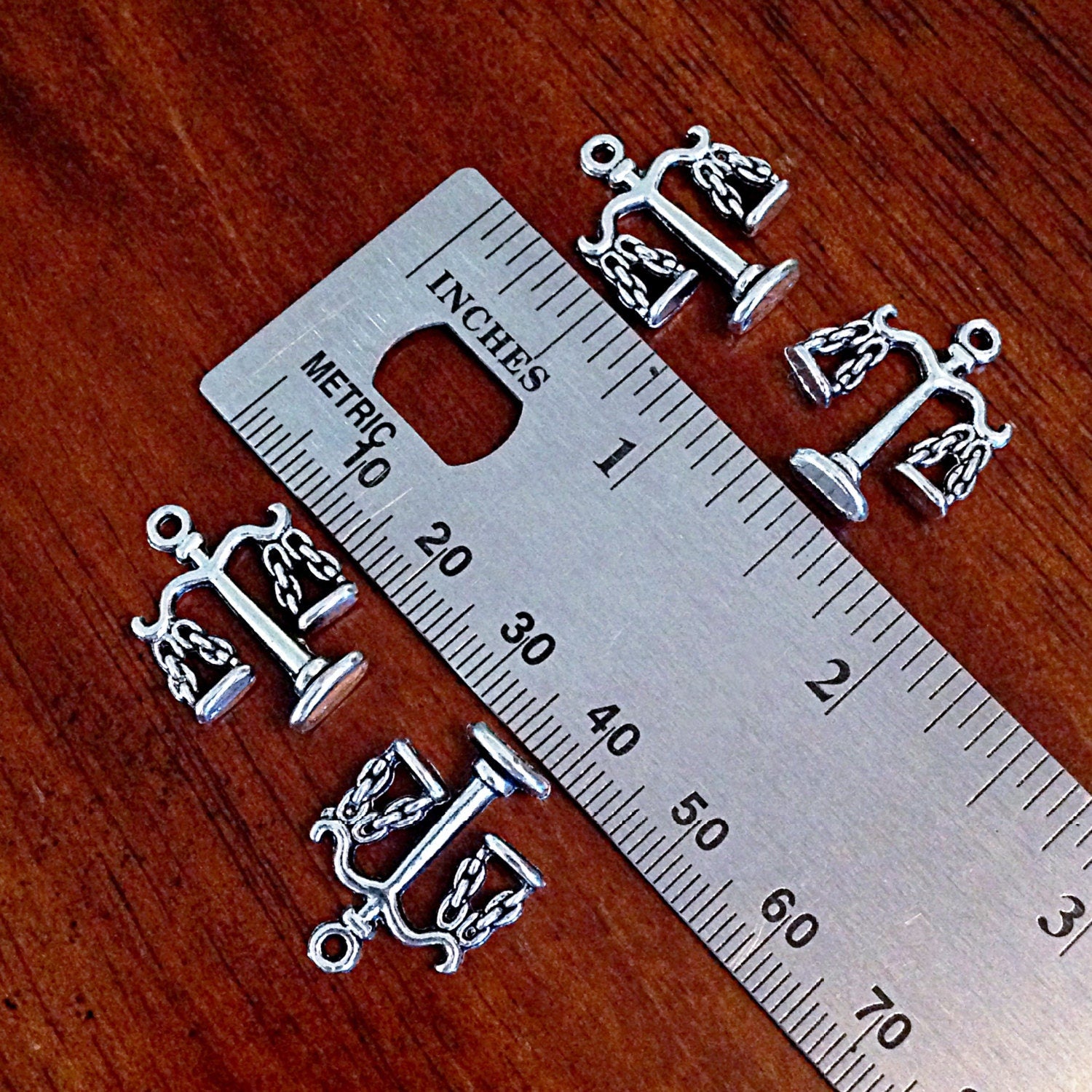 15 Scales of Justice Charms, Antique Silver Charms, Scales of Justice Charms, Law Charms, Jewelry and Craft Supplies, Findings