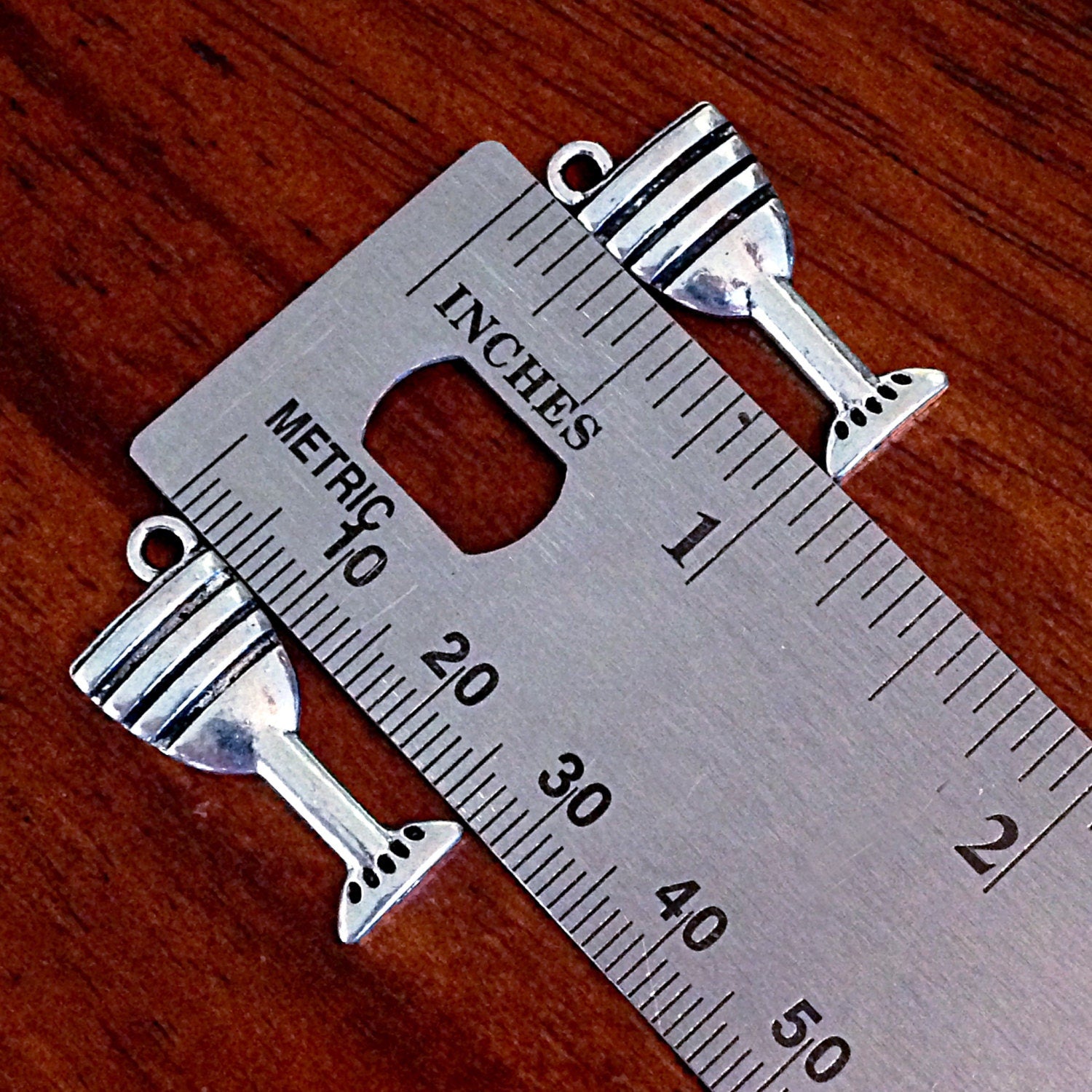 15pcs, Margarita Glass Charms, Wine Glass Charms, Antique Silver Charms Double Sided Charms, 3-D Wine Glass Charms, Findings