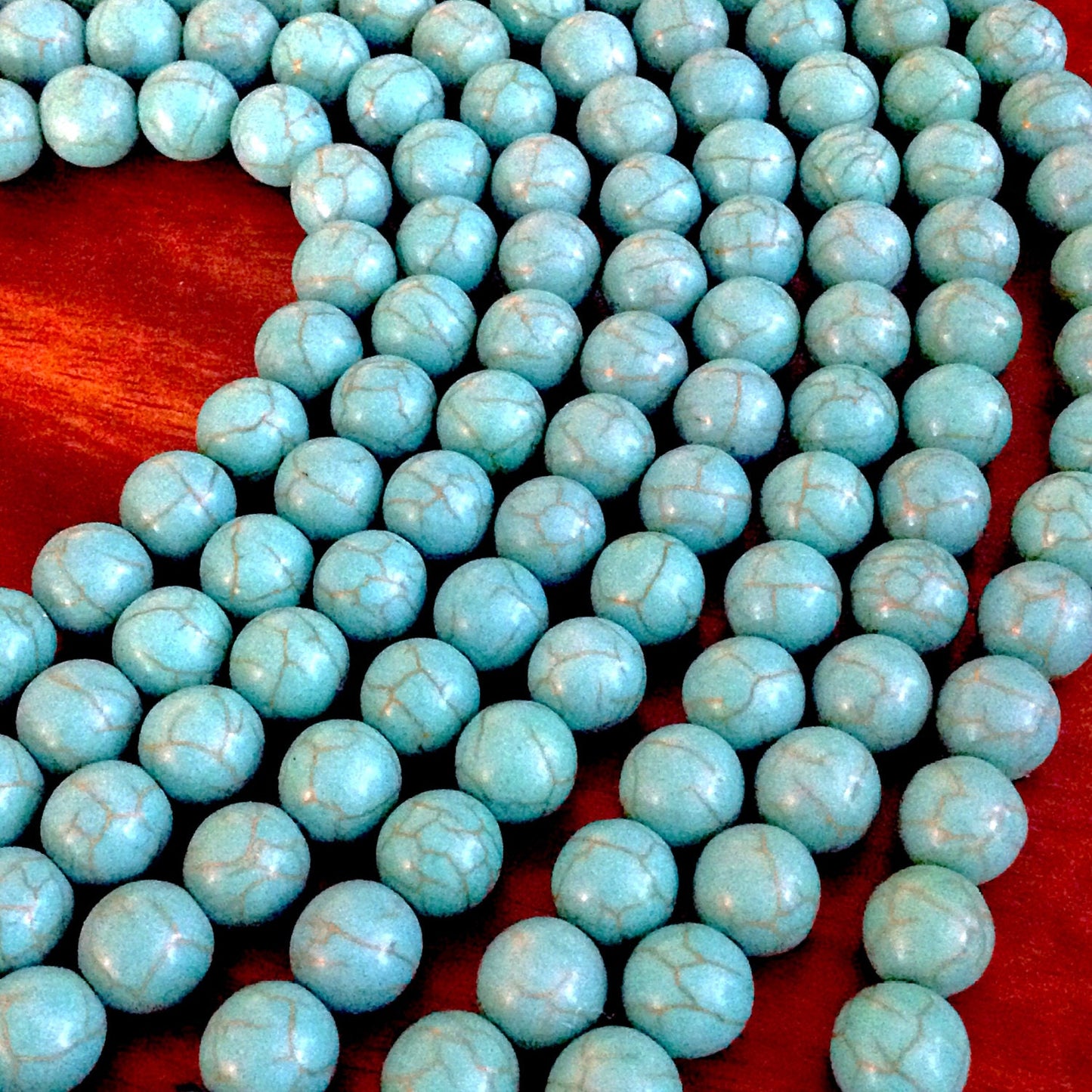 Bulk 60 pcs, 10mm Turquoise Beads, Howlite Beads, Turquoise Beads, Blue Turquoise Beads, Spacer Beads, Craft and Jewelry Supplies, Finding