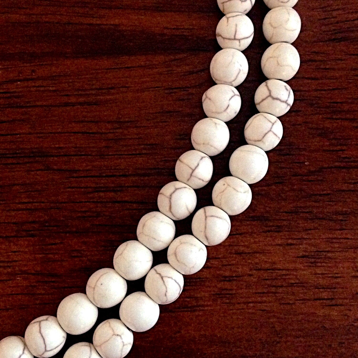 Bulk 120 pcs, 6mm Turquoise Beads, Howlite Beads, Turquoise Beads, Beige Turquoise Beads, Spacer Beads, Craft and Jewelry Supplies, Finding