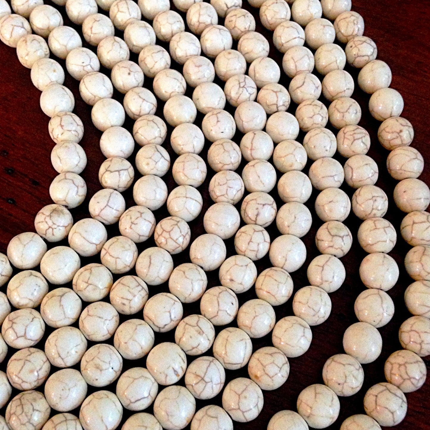 Bulk 60 pcs, 10mm Turquoise Beads, Howlite Beads, Beige Turquoise Beads, Beige Turquoise Beads, Craft and Jewelry Supplies, Finding