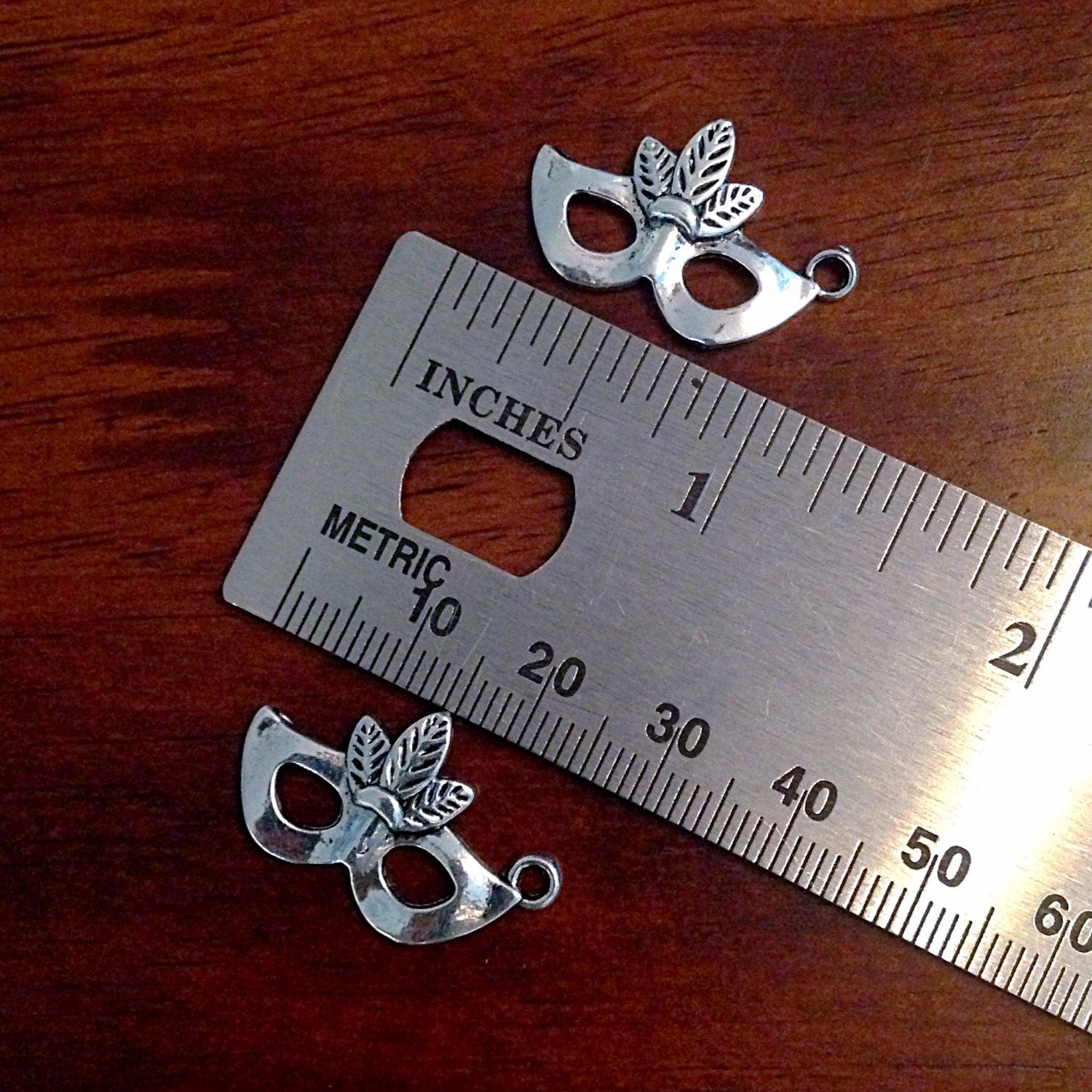Bulk 20 Mask Charms, Antique Silver Mask Charms, Masquerade Charms, New Orleans Mardi Gras Charms, Findings, Crafting and Jewelry Supplies