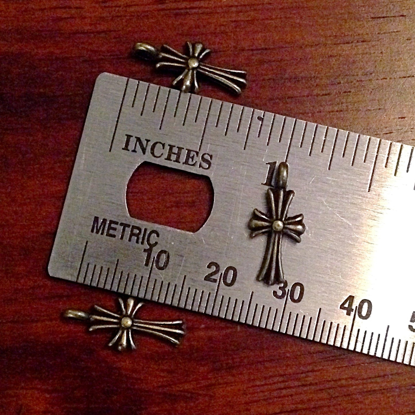 Bulk 30, Cross Charms, Bronze Cross Charms, Antique Bronze Cross Charms, Double Sided Cross Charms, Jewelry and Craft Supplies, Findings