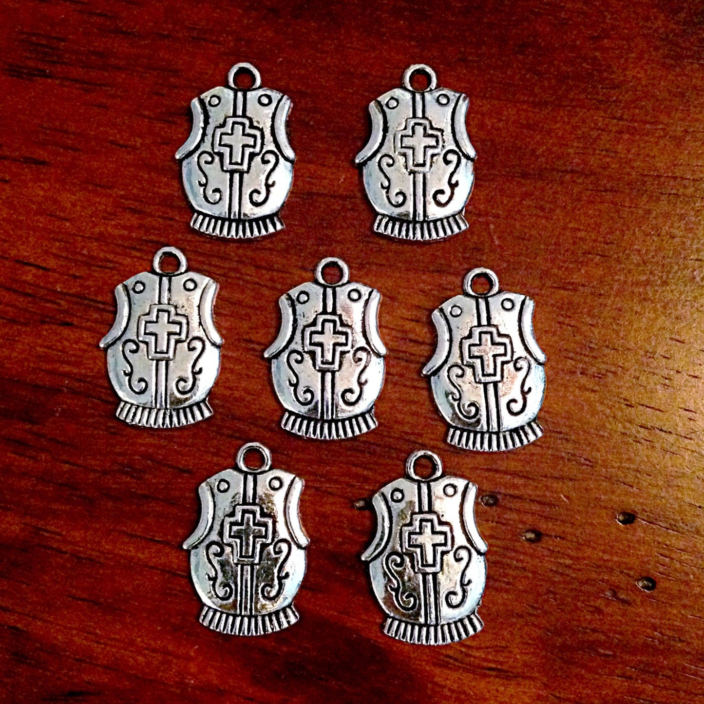 BULK 20 Breastplate Charms, Breast Plate Charms, Breastplate of Righteousness Charm, Armor of God, Findings, Craft and Jewelry Supplies