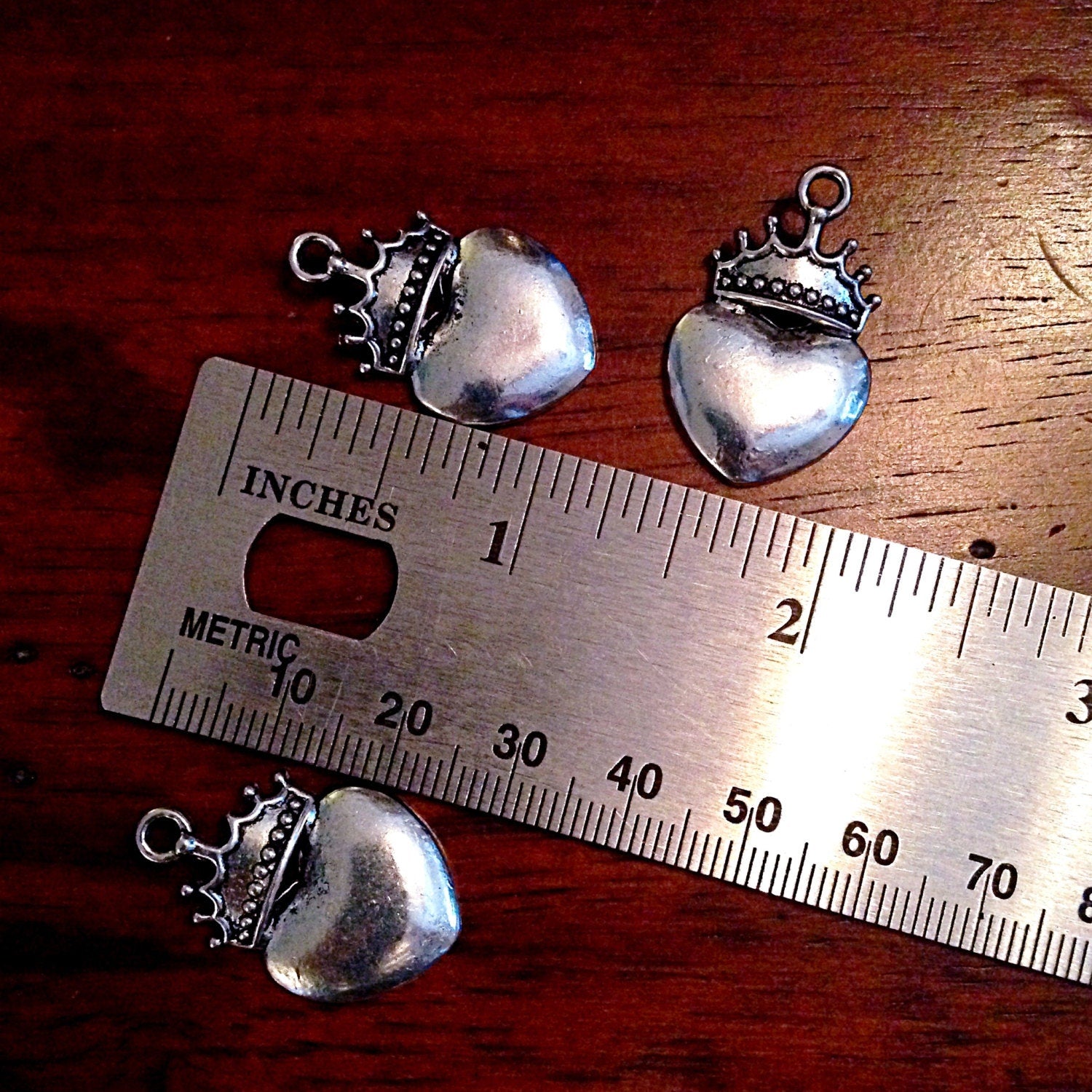 15 Heart Crown Charms, Antique Silver Heart Charms, Claddagh Charms, Irish Heart Charms, Silver Heart Crown Charms, Craft Supplies, Findings
