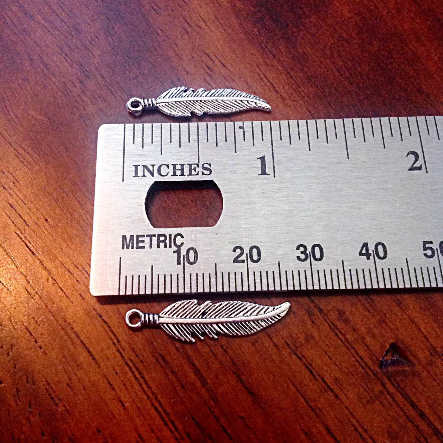 Bulk 25 Feather Charms, Antique Silver Wing, Double Sided Feather Charms, Silver Feather Charms, Craft and Jewelry Supplies, Findings