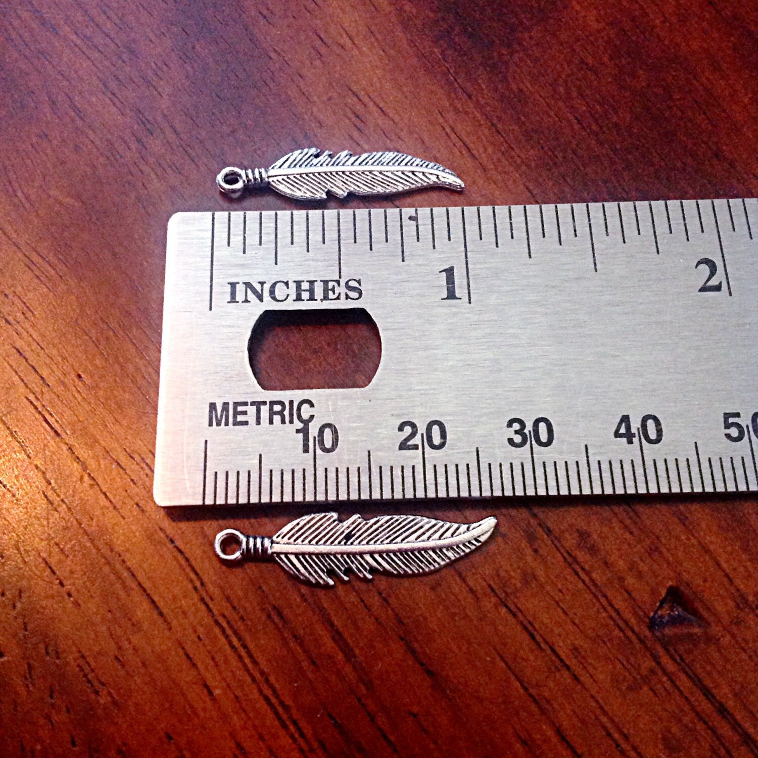 Bulk 25 Feather Charms, Antique Silver Wing, Double Sided Feather Charms, Silver Feather Charms, Craft and Jewelry Supplies, Findings