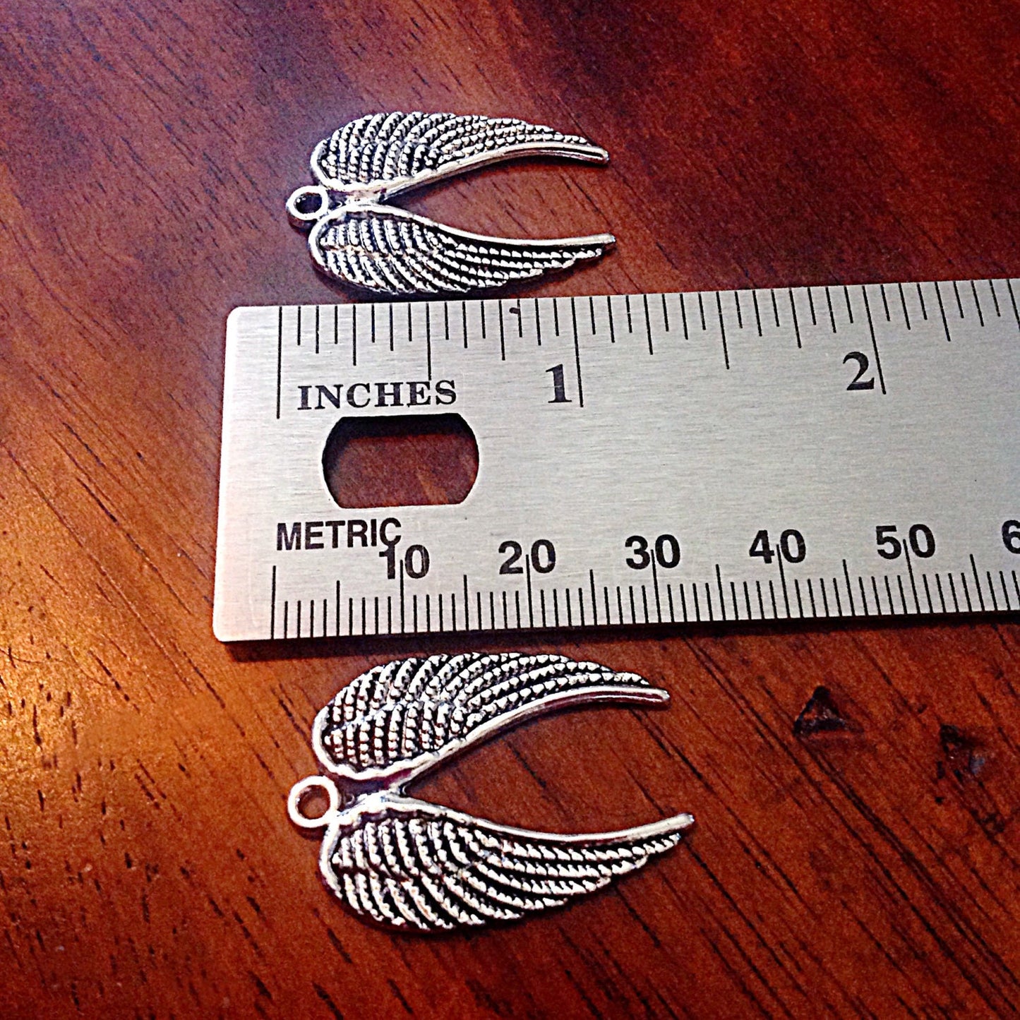 Bulk 20 Angel Wing Charms, Antique Silver Wing Charms, Christian Charms, Finding, Silver Pendants, Craft Supplies, Jewelry Making Supplies