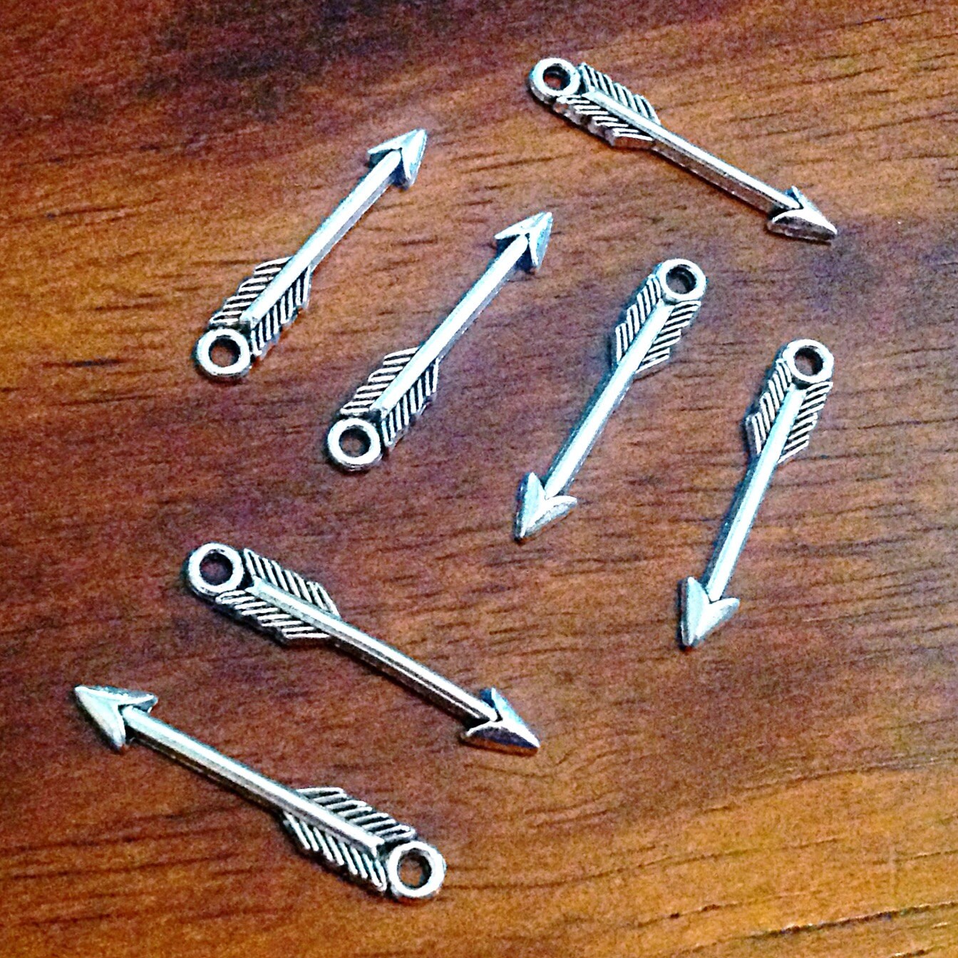 25pcs, Arrow Charms, Small Arrow Charms, Bow & Arrow Charms, Tiny Arrow Charms, Silver Cupid Arrow Charms, Dream Catcher Charms, Findings
