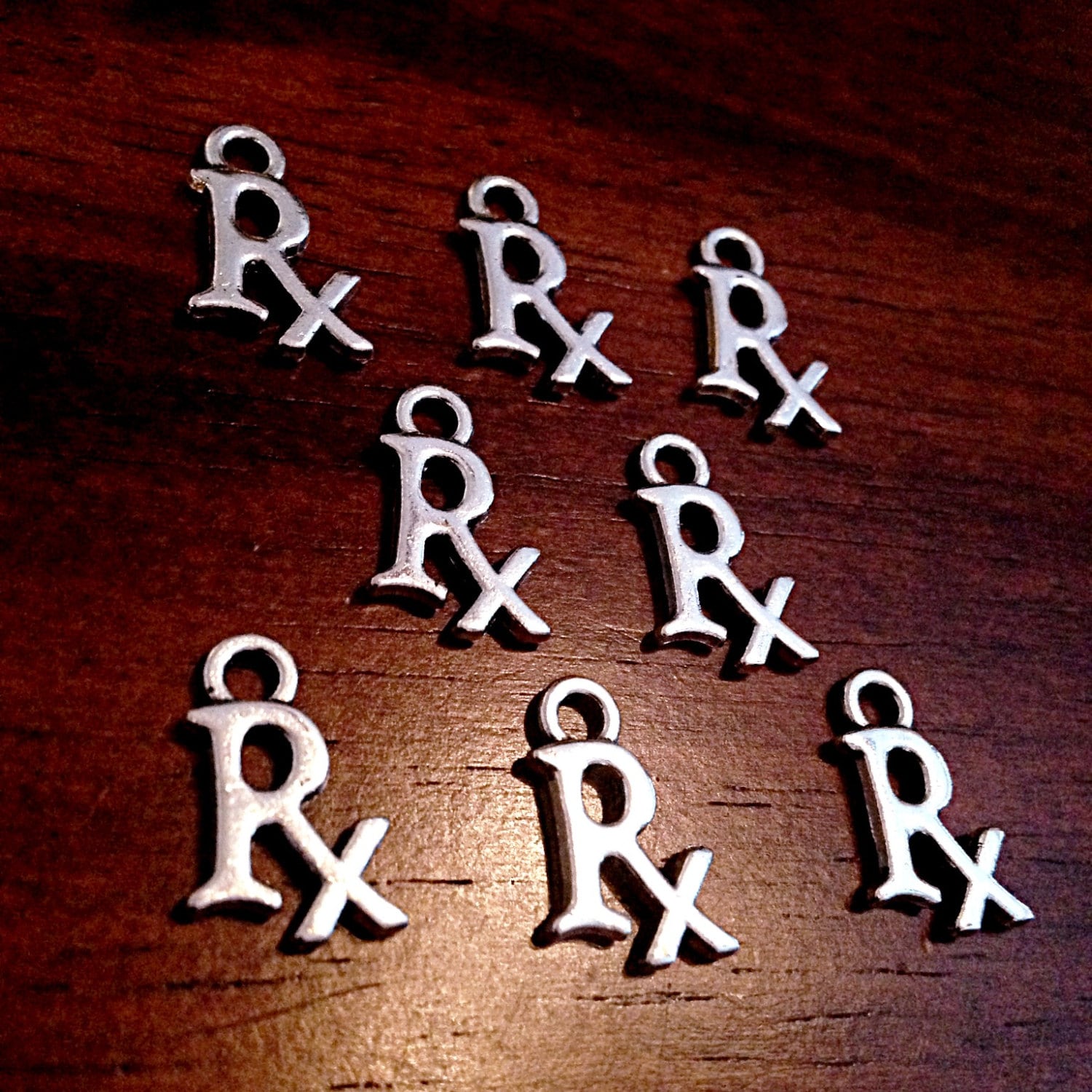 20pcs, RX Charms, Antique Silver Charms, RX Pendants, RX Pharmacy Charms, Pharmacist Charms, Prescription Charm, Medical Charms, Findings