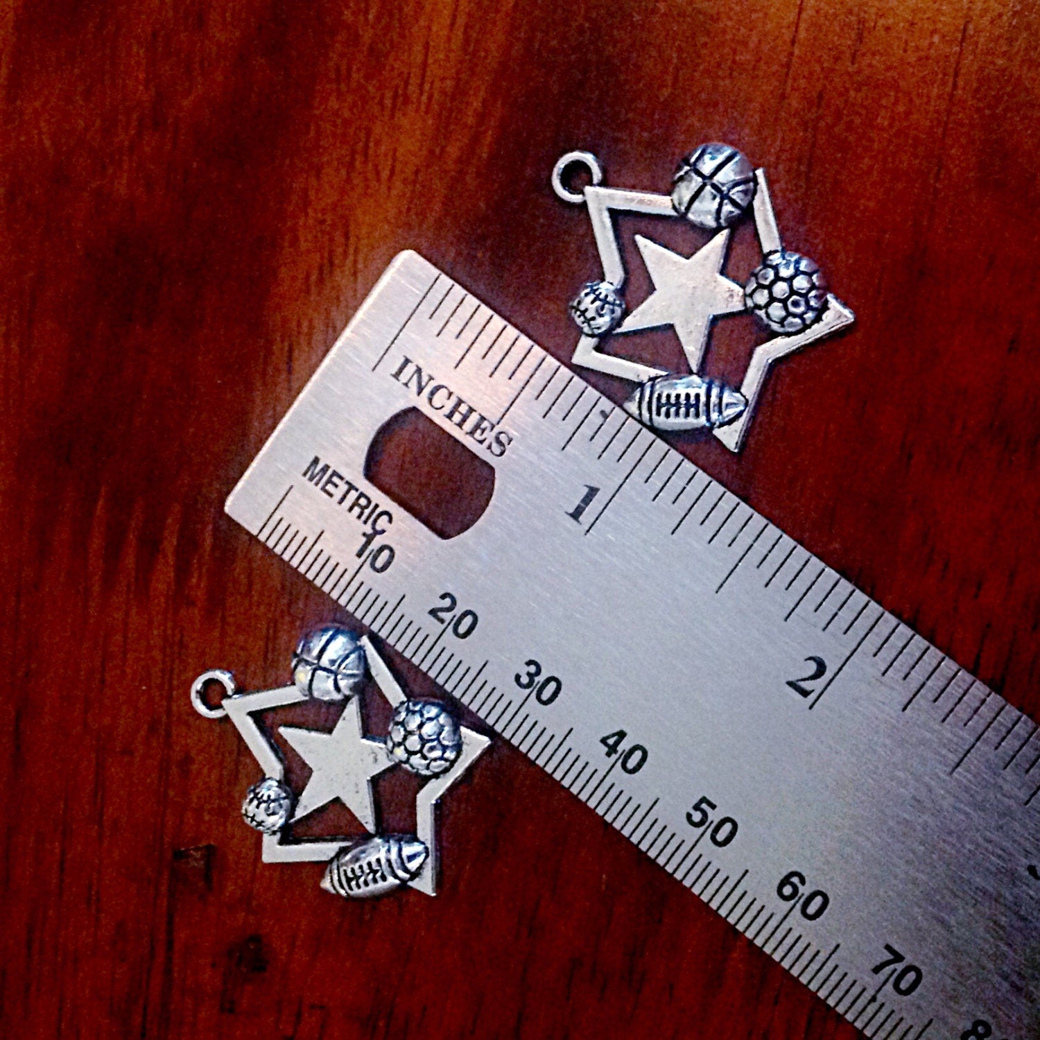 15 Football Charms, Antique Silver Charms, Sports Charms, Athlete Charms, Baseball Charms, Basketball Charms, Sports Charms, Findings