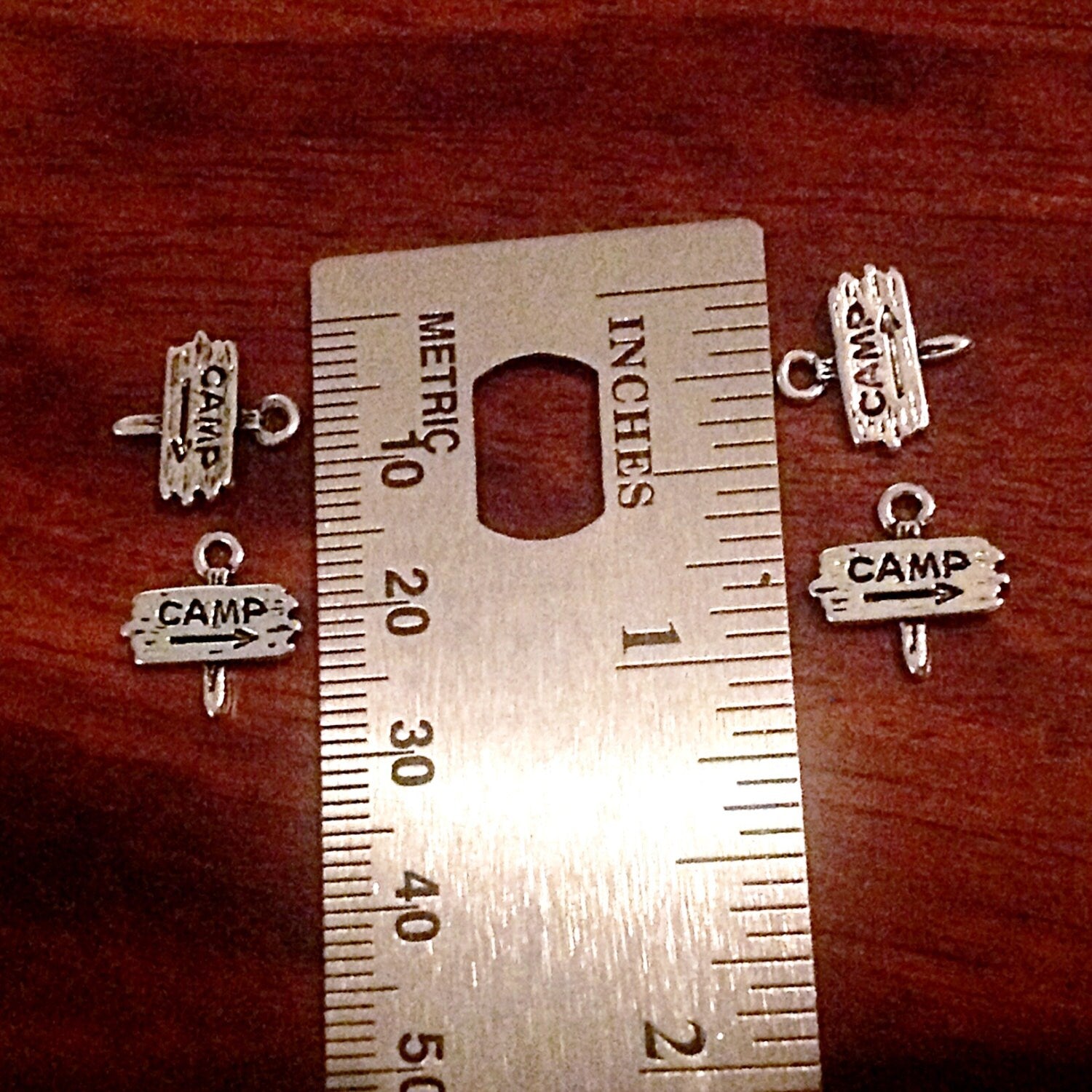 Bulk 25 Camp Charms, Antique Silver Charms, Small Camp Charms, Camp Sign Charms, Camping Charms, Craft and Jewelry Supplies, Findings